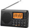 Radio portatile AM/FM a onde corte a batteria per casa all'aperto (nero UE)