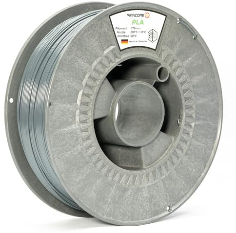 PRINCORE Filament PLA 1.75mm, 3D Drucker PLA Filament, Druckmaterial (Anthrazit, 1000g)