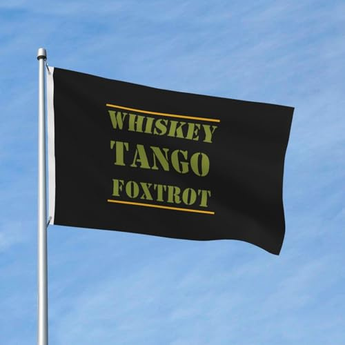 extérieur drapeaux WTF Tango Foxtrot Drapeau | pelouse drapeaux avec 2 œillets en Laiton Drapeau De Jardin pour Festival Décoration Maison extérieure