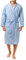 INSIGNIA Mens Plain Woven Summer Cotton Poly Kimono Wrap Dressing Gown Robe (x-large, sky)