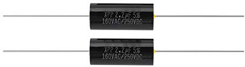 Divisore di frequenza condensatore 2 Pezzi, DC 250 V 1uF / 2,2uF / 3,3 / uF Condensatore a Pellicola per divisore (2.2uF)