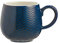 Mason Cash Geprägte Steingut Tasse | Blau | 350 ml | Cappuccino Tassen mit Zickzackmuster | Spülmaschinen- und mikrowellengeeignet | Steingut Kaffeebecher | Kaffeetassen Vintage