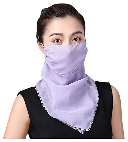 Lulupi Dreieckstuch Damen Mundschutz Gesichtsmaske Sommer Halstuch Multifunktionstuch Atmungsaktiv UV-Schutz Chiffon Tuch Outdoor Schlauchschal Schlauchtuch
