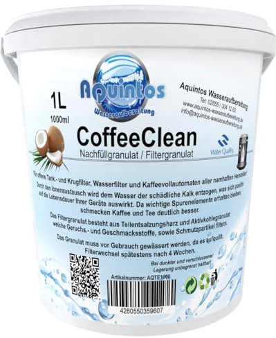Filtergranulat für Kaffeevollautomaten & Bügelsationen - Filter Granulat (1 Liter Coffee Clean)