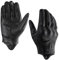 Harssidanzar Damen Vollfinger Ziegenleder Leder Touchscreen Motorradhandschuhe GL016EU,Schwarz, Größe XL