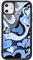 MAYCARI Aesthetic Cute Blue Heart Printed Cases for iPhone 11 Pro Max，Cute Slim Soft TPU Hard Back Shatter-Resistant Shockproof Anti-Fall Protective Girly Painting Art Cover Case for Girls Women
