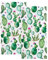 BALII Kaktus Blumen Handtuch-Set Grün Weiß, weich, saugfähig, ausbleichsicher, 2 Handtücher Baumwolle Badetuch für Gesicht, Fitnessstudio und Spa