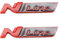 2 x N Line Emblem Aufkleber Logo Aufkleber Emblem Dekoration Aufkleber Auto Abzeichen Emblem (rot)