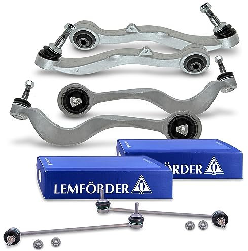 ATEC Germany Querlenkersatz - 2x Querlenker vorne unten, 2x Querlenker hinten unten, 2x LEMFÖRDER Koppelstange vorne Kompatibel mit BMW 5er Touring (E61), 5er (E60)