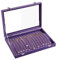 Frebeauty 15 Haken Halskette Tablett Samt Neckalce Organizer mit transparentem Deckel abschließbar Halskette Halter Box Schmuck Organizer für Anhänger Ketten Halskette Schmuck Tablett für Damen