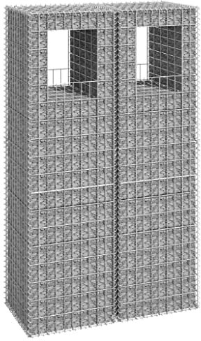 SMTSEC Gabione Korbpfosten 2 Stück 50x50x180cm Eisen