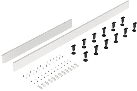 Balterley Shower Tray Riser Kit, 2 White Panels, 12 Pack of Legs, Clips & Screws, Leg Set & Plinth Kit for Rectangular Trays, Shower Tray Plinth & Support Legs - 1800 x 105mm & 1000 x 105mm (White)