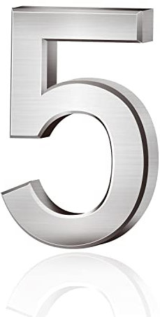 Lotsdonxia Self-Adhesive 3D Silver Numbers (0-9) for Addressing House, Apartment, Hotel, and Street Room Doors as Mailbox Stickers-5