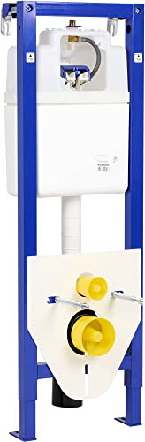 Ben Pro Unterputz WC Spülkasten - Platzsparendes schmales Modell - Selbsttragender Rahmen - Verstellbar - mit Isoliermatte - 118x38x20 cm