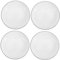 HAWILLOSCH 4 Piezas Vajilla de cerámica borde Porcelana servicio forma aperitivo platos pequeños platos para la cena placas de postre cerámica platos de cena antiguos plato de fruta