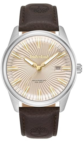 Timberland Herren Analog Quarz Uhr mit Leder Armband TDWGB0083102