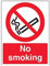 V Safety 57034BC-S No Smoking Prohibition Sign - Portrait - 300mm x 400mm - Self Adhesive Vinyl, Black/Red