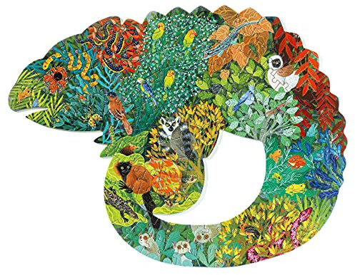 DJECO Tierpuzzle Art Chamäleon (37655), Mehrfarbig, 1000 (1)