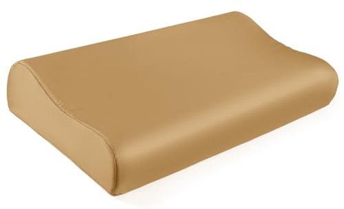 THXSILK 19 Momme Maulbeerseide Kissenbezug für Kontur Gedächtnisschaum Kissen Latex bezug Cervical Kissenbezüge, Hypoallergen Waschbar (50 x 30 x 10/7 cm, Champagner)
