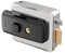 Art. 52N012 Serrure électrique applique série 52N pour portails 12 V finition inox cylindre fixe avec clé ; serrure réversible entrée 60-70-80
