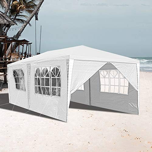 VINGO Pavillon 3x6m Wasserdicht Partyzelt UV-Schutz Gartenzelt mit 6 Seitenteilen Gartenpavillon für Party Festival Messestände
