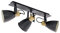 EGLO Deckenlampe Coswarth, 3 flammige Deckenleuchte Vintage, Industrial, Retro, Deckenstrahler aus Stahl und Holz, Wohnzimmerlampe in Anthrazit, Creme-Weiß, Natur, Küchenlampe, Spots mit E27 Fassung