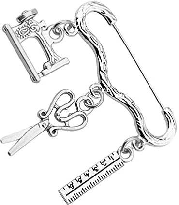 Happyyami Brosche 1stk Nähmaschinenbrosche Kleidung Designer Geschenk Geschenke Für Handwerkerinnen Geschenke Nähen Nähmaschine Brustklammer Legierung Wäscheklammer Fräulein Strasssteine