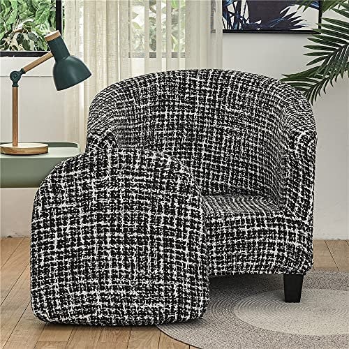 Highdi 2 Pièces Housse de Fauteuil Cabriolet Chesterfield, Moderne Extensible Couverture de Fauteuil Housse de Canapé Antidérapant Revêtement de Chaise Protecteur de Fauteuil (Pied-de-Poule)