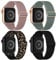CCnutri Elastisches Nylon Loop Armband Kompatibel mit Apple Watch 38mm 40mm 41mm 42mm 44mm 45mm 46mm 49mm, Stoff Geflochten Sport Band Damen Herren für iWatch SE Serie 10 9 8 7 6 5 4 3 2 1, 4 Stück