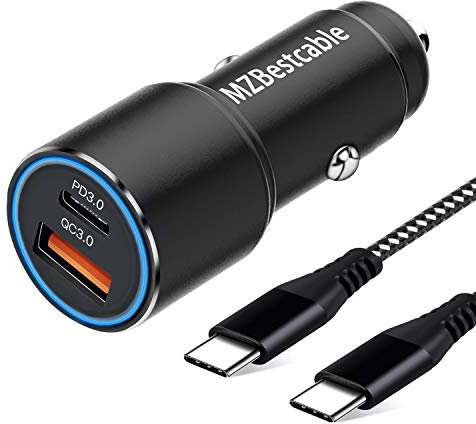 36W Chargeur Voiture USB C PD & QC 3.0 pour Samsung Galaxy S23 S21 S22 S20 Plus Ultra FE 5G A53 A52S A52 A54 A14 A13 A22 A23 A25 A33 A32 A51 A31 A41,Xiaomi 14T 13T Allume Cigare Charge Rapide+Cable