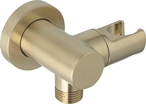Ben MARL Wandanschluss mit Brausehalter Gold - Handbrause Halterung - Handbrausehalter