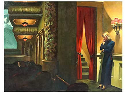 Spiffing Prints Edward Hopper - New York Movie - Medium - Matt - Gerahmtes Kunstdruck-Poster