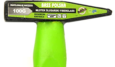 BASS POLSKA Schlosserhammer Hammer Fiberglas Robust Praktisch Profirierte Griff Nägelarbeite Montage Werkstatt Zuhause Solide Herstellung 10 Jahre Garantie Glasfasermaterial 100 g