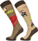 TODO Comodo Reitsocken Bunt mit Motiv STJBW | Baumwolle Reitstrümpfe Reiter Kniestrümpfe für Damen Mädchen Kinder (STJBW 34 - Cowboy, 31-34)