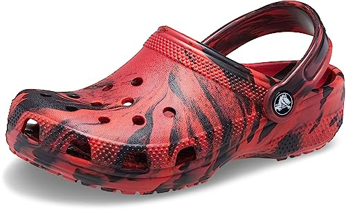 Crocs Classic Marbled Tie-Dye Clog (Little Kid/Big Kid) Pepper/Black 11 Little Kid M