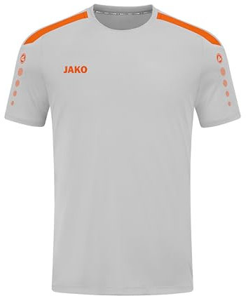 JAKO Herren Trikot Power (Kurzarm), Soft Grey/Neonorange, S