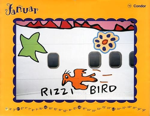 Poster Plakat James Rizzi Condor Kalender 1998 Januar Bird auf Boeing 757