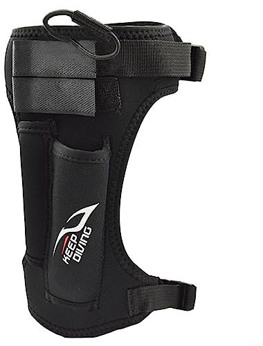 AIDNTBEO Diving-knife Sheath With Adjustable Arms Leg Straps Neoprene Wrap For Underwater Black