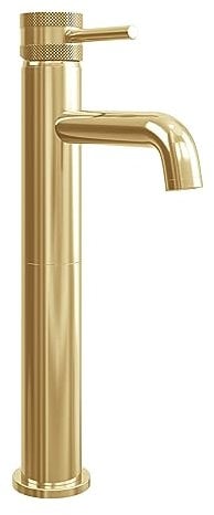 Apres Brushed Brass Tall Basin Mixer | Bathroom Sink Tap with Brushed Brass Finish