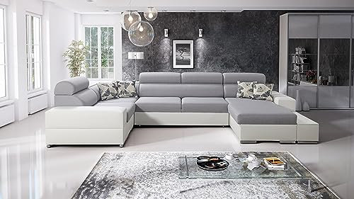 Best For Home Ecksofa Alex Mini: Schlaffunktion & Bettkasten für das Moderne Wohnzimmer - Entdecken Sie Ihre Neue Eckcouch! (Links, Twist 18 +EKJI)