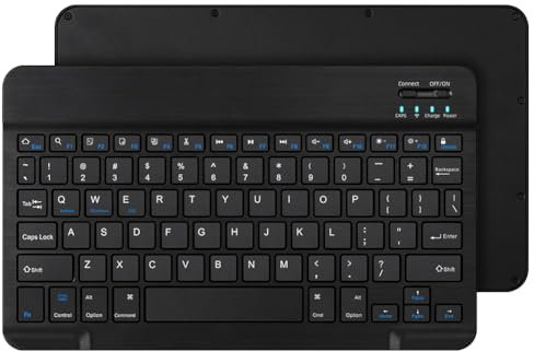 AXFEE Rechargeable Bluetooth Keyboard Compatible with iPad & All Bluetooth Enabled Devices, Silent Wireless Keyboard for iOS, Android, Windows