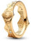 PANDORA X Game of Thrones House of the Dragon Kronenring aus Sterling Silber mit 14 Karat vergoldete Metalllegierung, Cubic Zirkoniastein verziert, Größe: 58, 162969C01-58