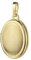 JEVELION Gold Medaillon 333/8 Karat für 2 Bilder Amulett Anhänger oval zum Aufklappen für Damen mit Halskette