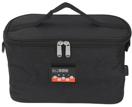 Shanrya Sac Chauffant pour Voiture, Boîte Chauffante Compacte pour Voiture, Température Réglable 12 V pour Les (Black)