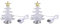 DOITOOL Weihnachtsbaum-Nachtlicht 2 Stück Usb-Betrieben Acryl Beleuchteter Weihnachtsbaum Mit Stern Baumspitze Weihnachts-Tischleuchten Für Feiertagsdekoration Ornamente Golden