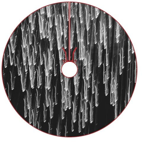 Luces de fibra óptica de 48 pulgadas, falda de árbol de Navidad roja de 36 pulgadas, decoración divertida para la familia de Navidad