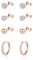 wynn's Rose Gold Earrings for Women, 925 Sterling Silver Stud Earrings, Cubic Zirconia Small Sleepers Studs Hoops Earrings, 3mm Stud Earrings + 10mm Hoop Earrings, Rose Gold Earrrings set