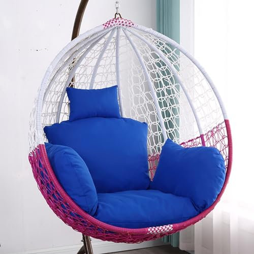 Korbstuhl Kissen, HäNgesessel Kissen, HäNgendes Ei-Rattan-Stuhl, Korbgeflecht, HäNgematte Polster, Schaukelstuhlkissen Balkon Terrasse Garten RüCkenkissen – Ohne StäNder(W)