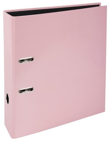 Exacompta - 53566E Prem'Touch AQUAREL Aktenordner A4 - Karton mit 10 Stück - 80 mm Rückenbreite - Mechanik 80 mm - Außenmaße 32 x 28,5 x 8 cm - DIN A4 Ordner - Rosa