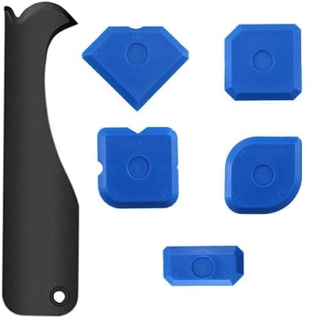 Set di 6 attrezzi per la rimozione del silicone, estrattore in silicone, multifunzionale, professionale, in silicone, per la cucina, il bagno, il pavimento, il lavello, la finestra